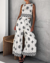 Casual Cotton and Linen Top and Pants