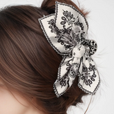 Retro Classic Flower Bow Hairpin Hrabber