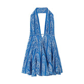 Ethnic Printed Halter Mini Dress