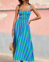 Sling Striped Print Dress