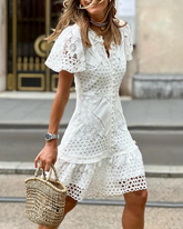 Lace Cutout Mini Dress