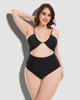 One Piece Flattering Tummy Control Cheeky High Cut Out Swimsuit