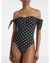 Polka-Dot One Piece Swimsuit and Skirt