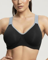 Full Coverage Sports Bra Non Padded Unlined Soft Support Wide Strap Underwire Bra