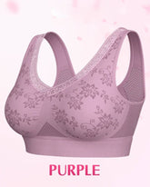 Women’s Wireless Lace Bra with Maximum Support