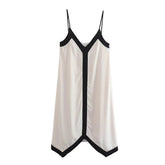 Casual Sling Color Block Dress