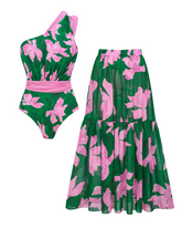 One Shoulder Printed Swimsuit Set(s)