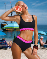 Lace Color Block Swimsuit Set(s)