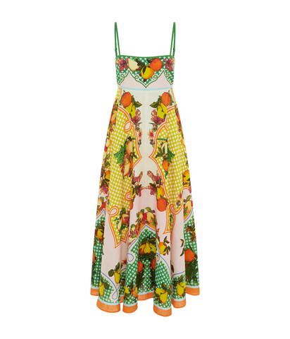 Backless Graffiti Printed Sling Dress