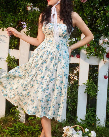 【Mother's Day Gift】 Corset Sundresses 2026 Summer  Vacation Milkmaid Dresses