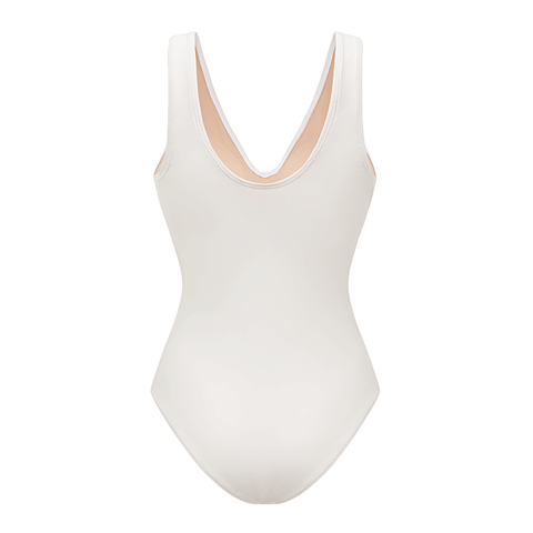 V Neck Solid Color Laser Cutting Flower One Piece Swimsuit and Skirt	