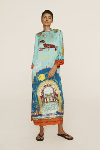 Printed Slit Dress