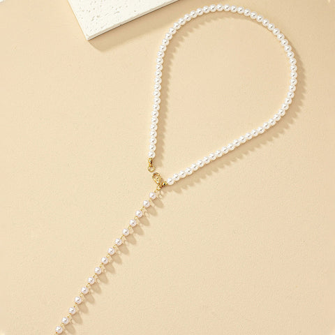 Pearl Tassel Y-shaped Necklace
