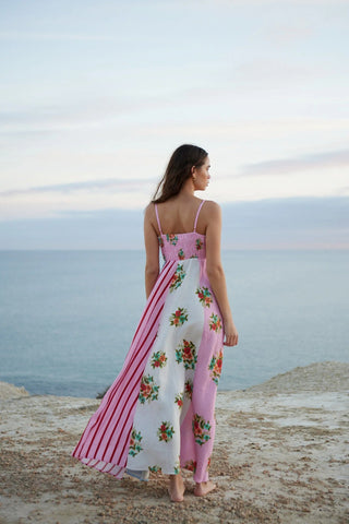 Color Block Striped Print Dress
