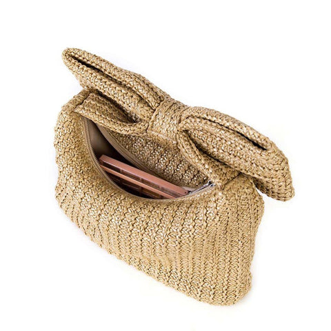 Bow Straw Bag