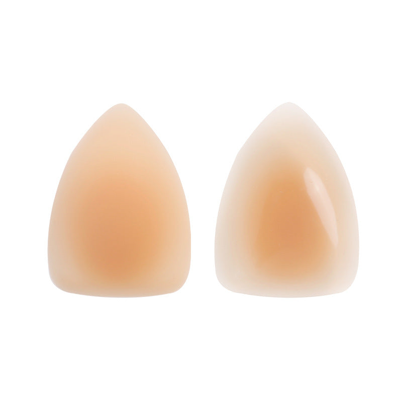 Triangular glue-free self-adhesive swimsuit invisible anti-bump silicone breast patch
