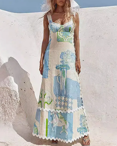 Bowknot Printed Dress