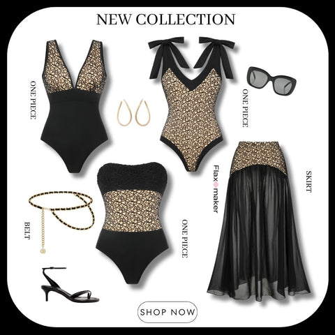 Bowknot Lace Cutout Swimsuit Set(s)