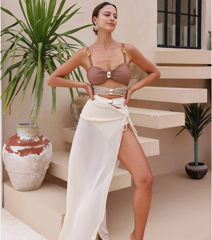 Color Block Cutout One Piece purple	
