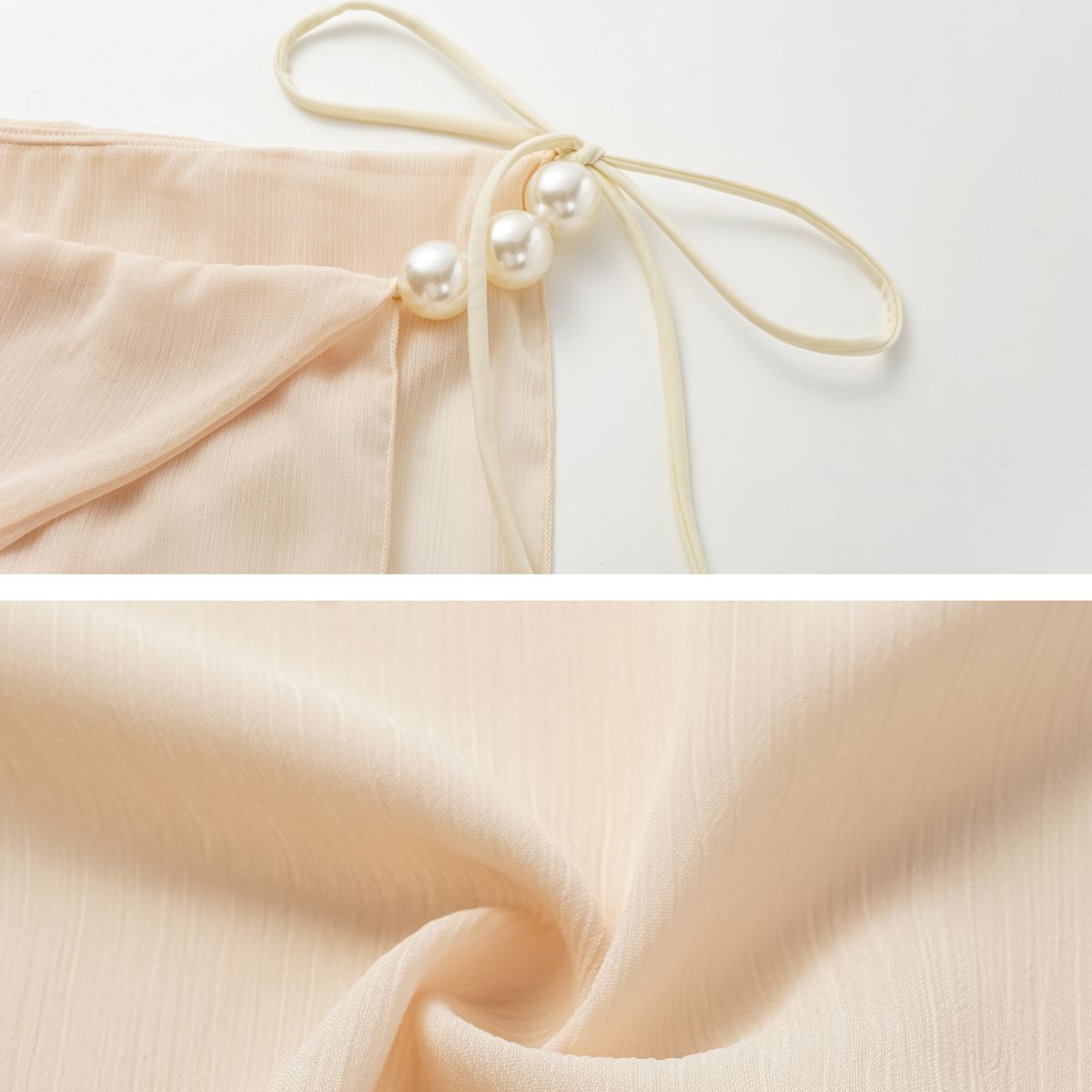 Pearl Detail Halter Lace Up Bikini Swimsuit and Sarong Flaxmaker	