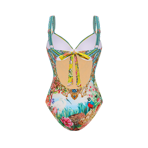 Underwire Bougainville Print Swimsuit Set(s)	