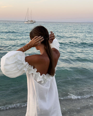 Off Shoulder Puff Sleeve Dress