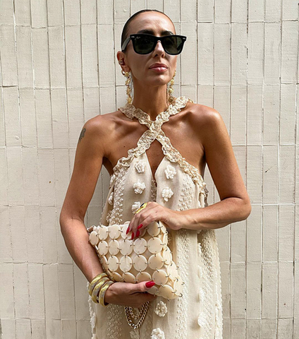 Halter 3D Flower Maxi Dress