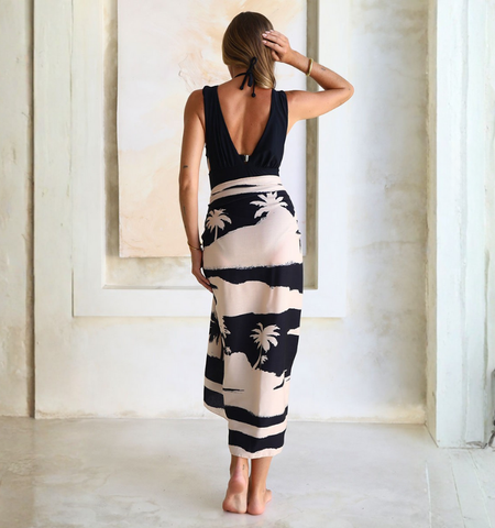 Top & Plunging Ruched Swim Set	