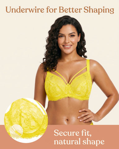 Pretty In Petals Lace Underwire Bra – Soft, Unlined & Adjustable