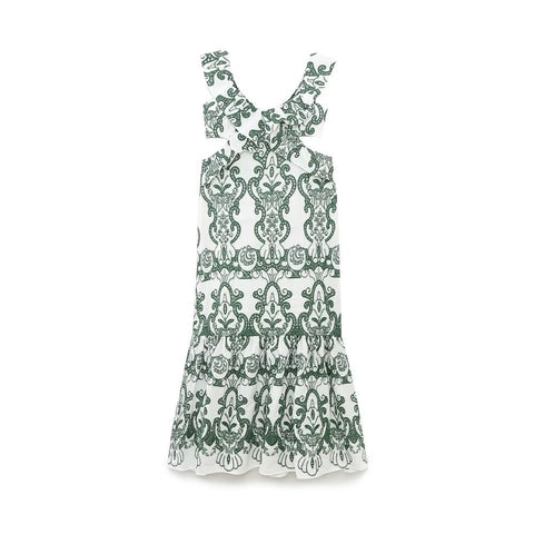 Ruffle Printed Dress
