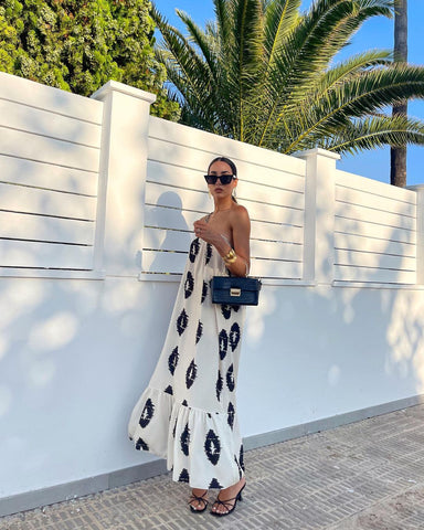 Ethnic One Shoulder Printed Dress