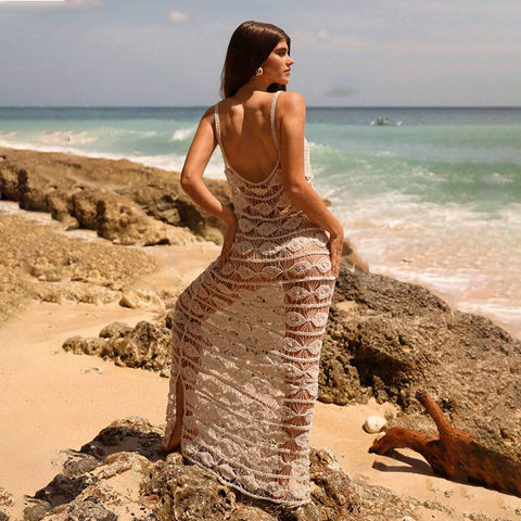 Cutout  Knitted Beach Dress
