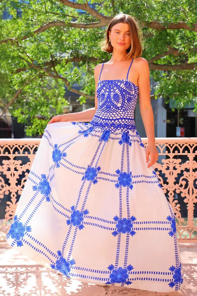 Sling Printed Maxi Dress