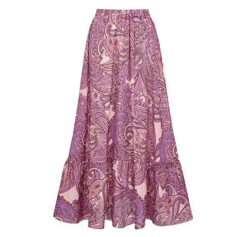 Halter Neck Purple Paisley Print Swimsuit Set(s)