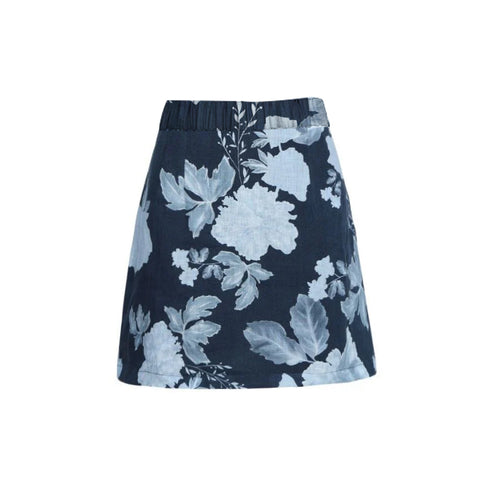 Tie-shoulder Blue Flower Print Swimsuit Set(s)