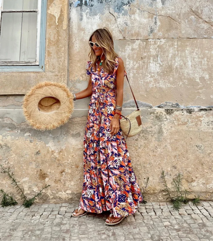 Ruffle Jungle Printed Dress