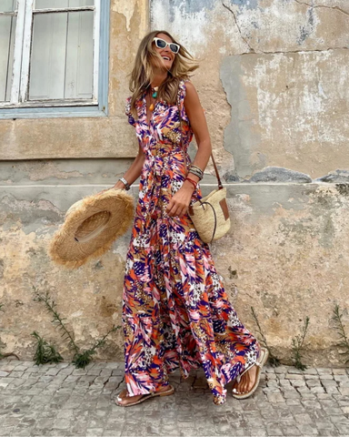 Ruffle Jungle Printed Dress