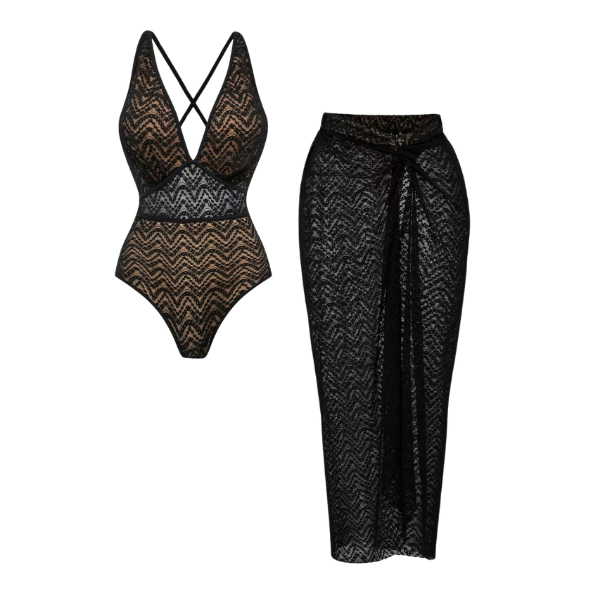 High-elastic Geometric Lace Swimsuit Set(s)