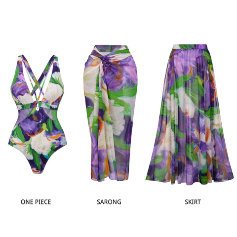 Oil Painting Of Calla Lilies Print Swimsuit Set(s)