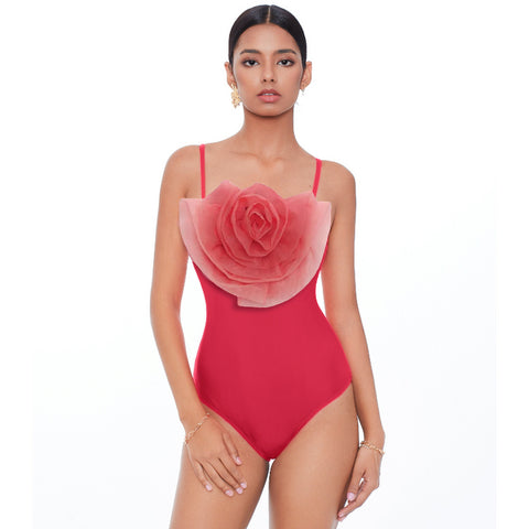 Rosa Muscosa Gradient One Piece Swimsuit and Skirt