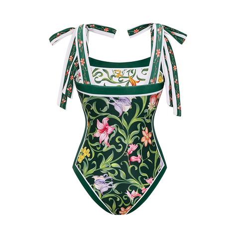 Reversible Floral Printed Swimsuit Set(s)