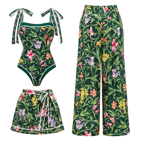 Reversible Floral Printed Swimsuit Set(s)
