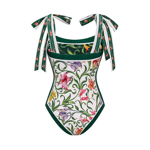 Reversible Floral Printed Swimsuit Set(s)