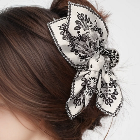 Retro Classic Flower Bow Hairpin Hrabber