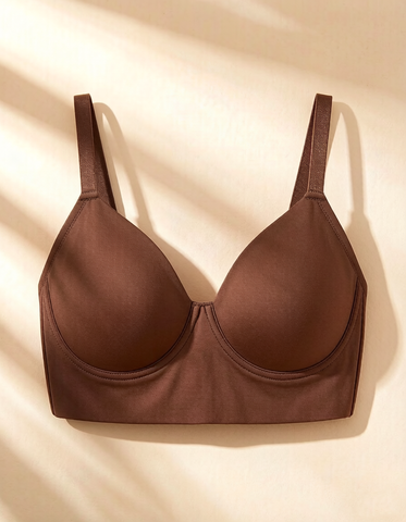 Delia Plus Size Smooth Full-Coverage Longline Support Bra.
