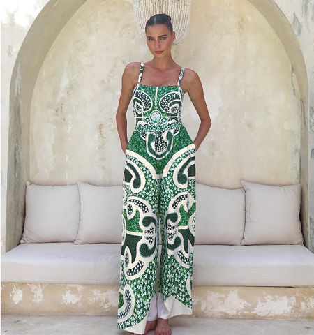 Garden Printed One Piece Swimsuit and sarong