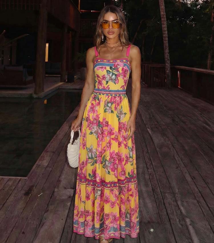 Orchid Print One Piece purple	