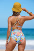 Retro Floral Plunging Slim & Sculpt One-Piece Swimsuit