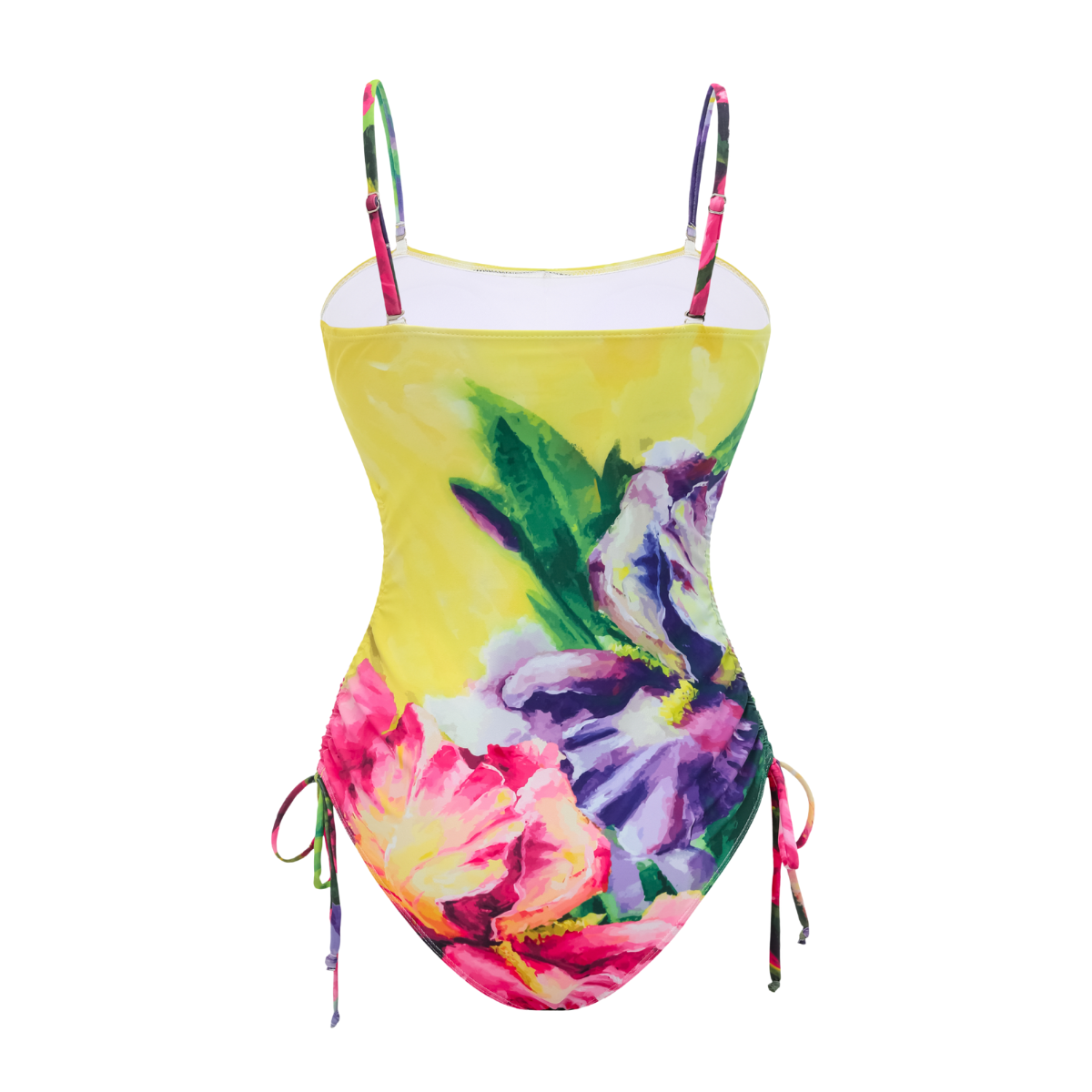 Yellow Oil Painting Flower Print purple	