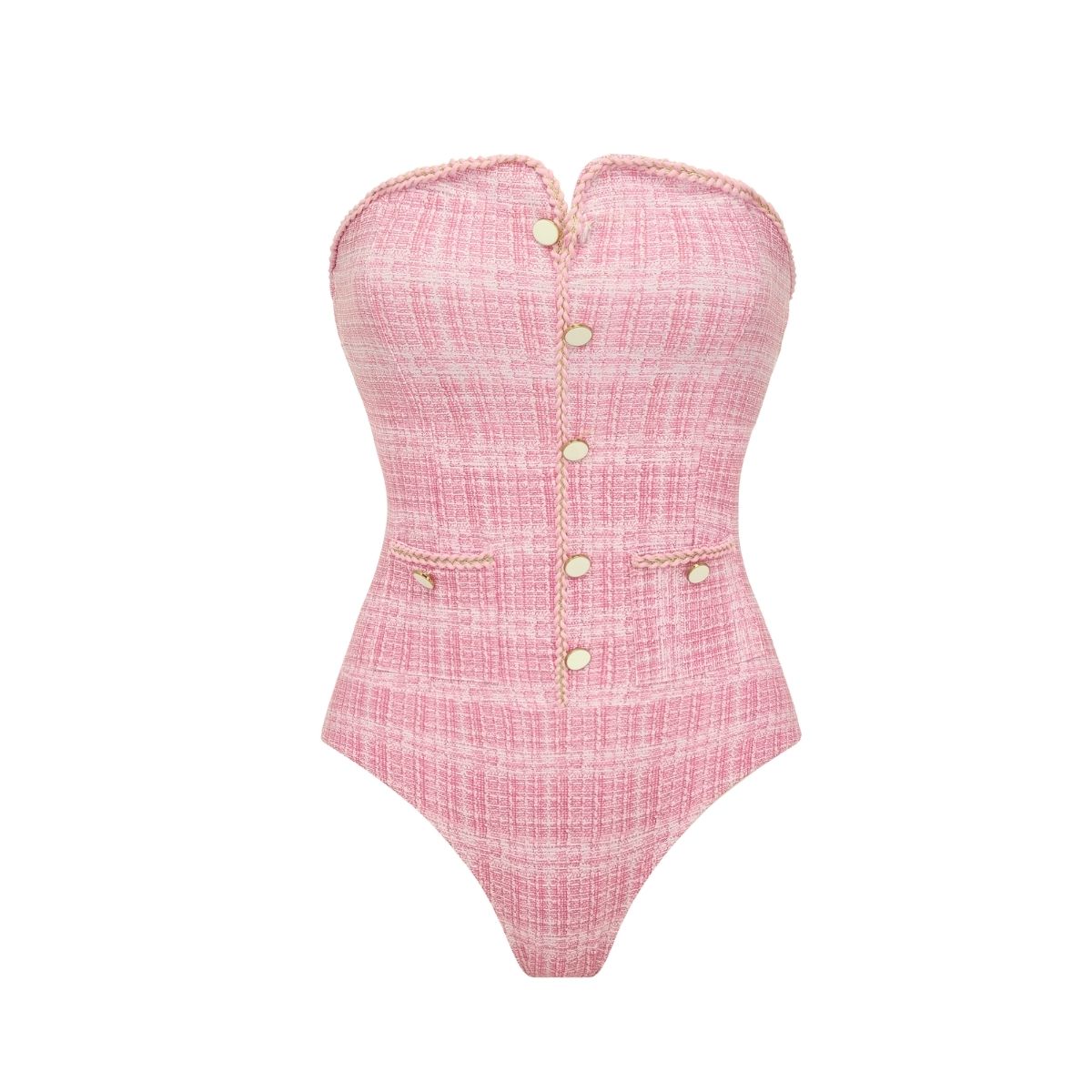Bandeau Elegant One Piece Swimsuit and Shorts	